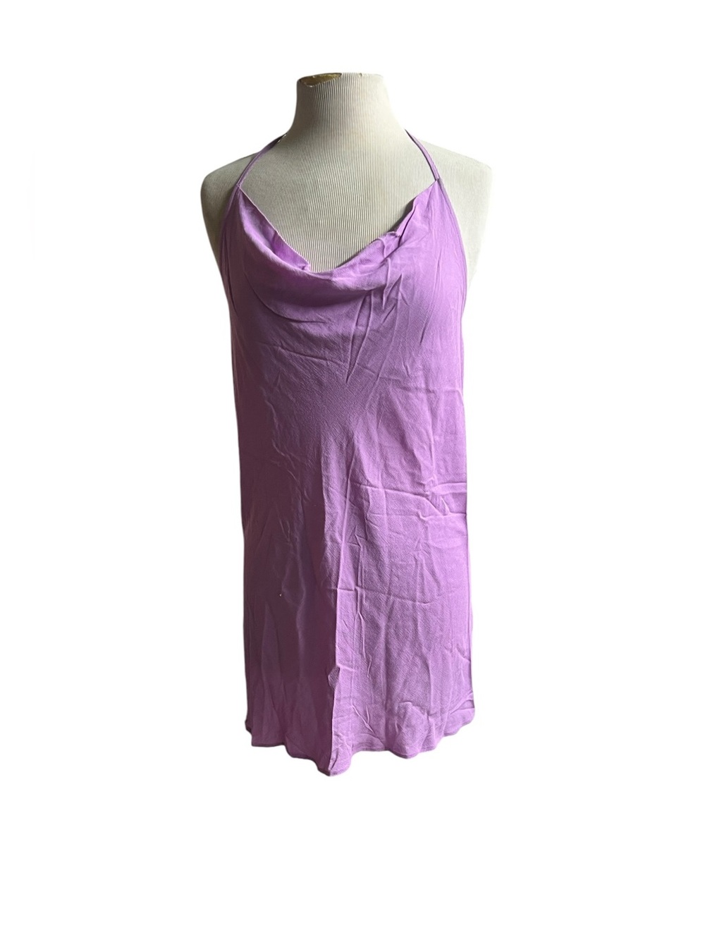Weekday M purple halter backless dress